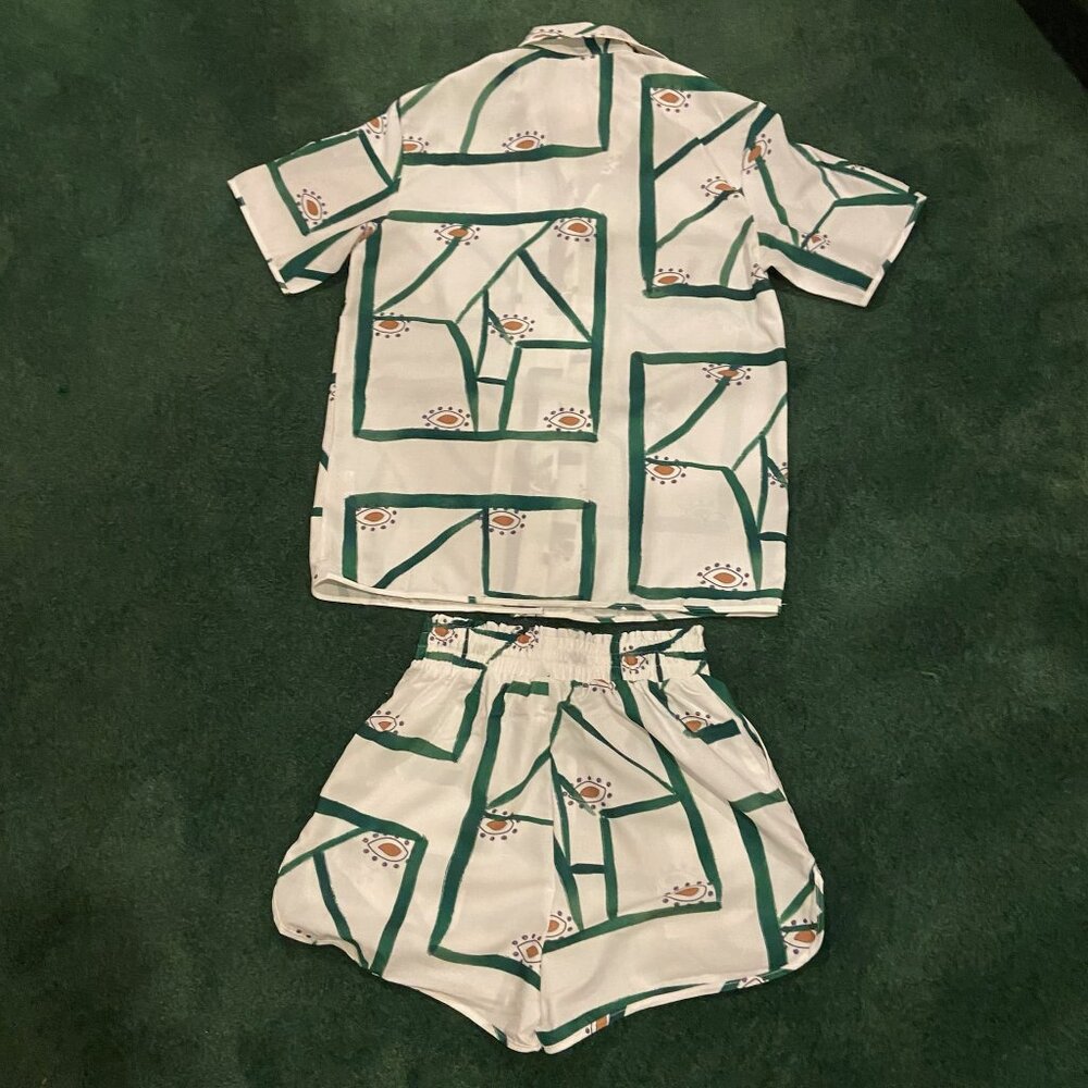 NWOT Commense Printed Linen Two-Piece Set | Sz XS - Picture 12 of 12